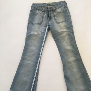 Mavi Wide-Bottom Blue Jeans 27"W 30"L, Pre-owned